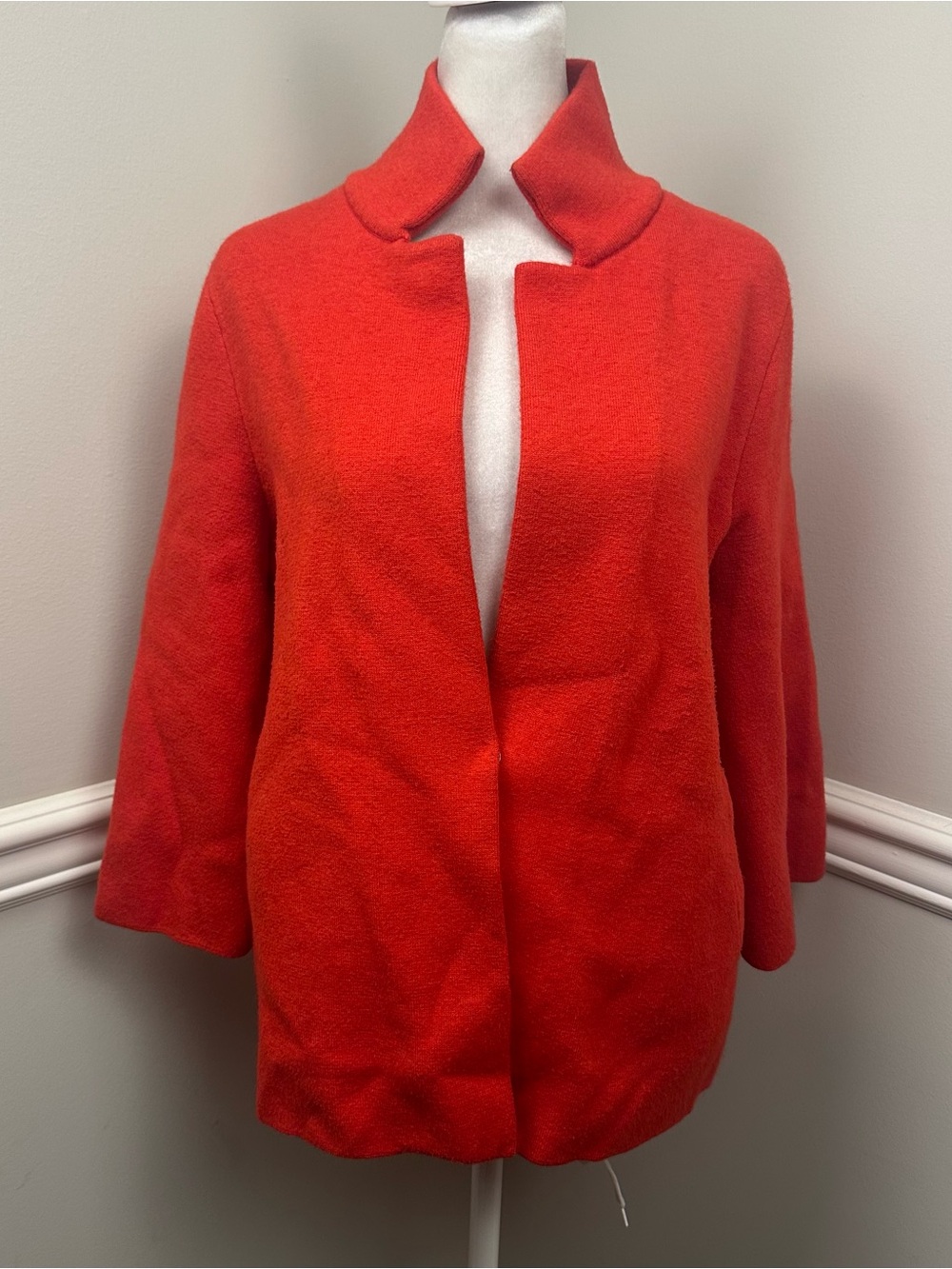 Moth by Anthropologie Red Single Button Pea Coat S
